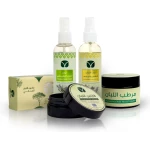 باقة العناية بالبشرة: مرطب+فازلين+تونر+زيت شعر+صابون